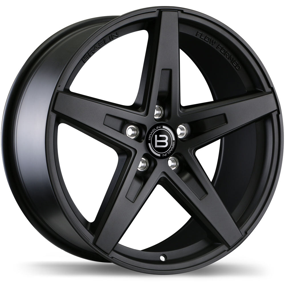 Braelin BR08 Matte Black 20x8.5 +25 5x120mm 74.1mm - Wheelwiz