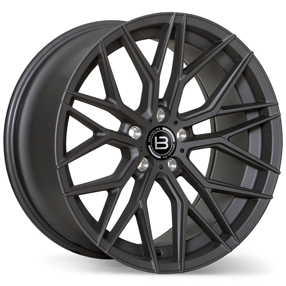 Braelin BR10 Matte Graphite 19x9.5 +25 5x108mm 65.1mm - Wheelwiz