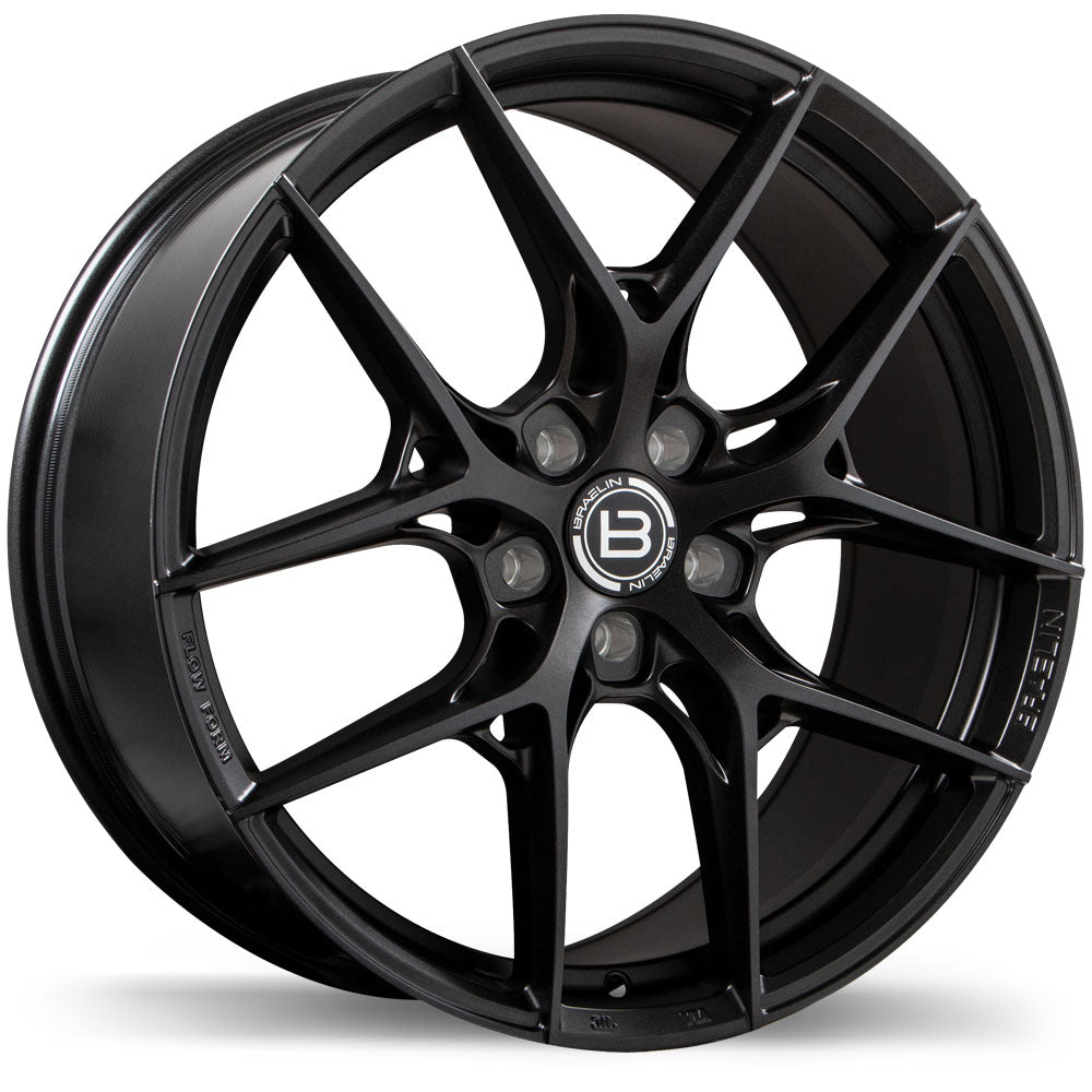 Braelin BR14 Satin Black Anthracite 20x9 +35 5x112mm 66.6mm - Wheelwiz
