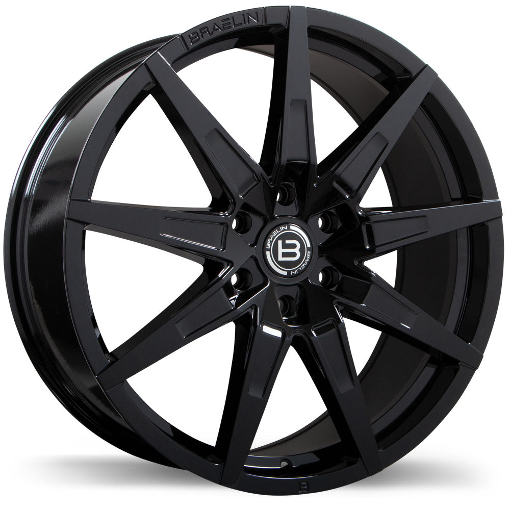 Braelin BR15 Gloss Black 20x8.5 +35 6x127mm 78.0mm - Wheelwiz