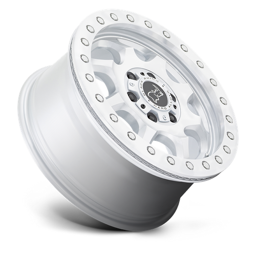 Black Rhino VENTURE BEADLOCK Gloss Silver W/ Machined Face 17x8 +38 6x130mm 84.1mm - Wheelwiz