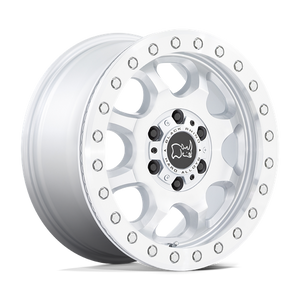 Black Rhino VENTURE BEADLOCK Gloss Silver W/ Machined Face 17x8 +38 6x130mm 84.1mm - Wheelwiz