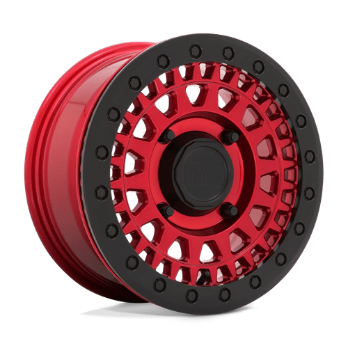 Black Rhino PARKER UTV BEADLOCK Candy Red W/ Black Bead Ring 14x7 +51 4x156mm 132mm - Wheelwiz