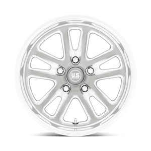 US MAG U130 BULLET Textured Gunmetal W/ Mill Edge 17x7 +1 5x120.65mm 72.6mm - Wheelwiz
