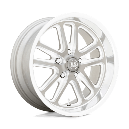 US MAG U130 BULLET Textured Gunmetal W/ Mill Edge 18x9.5 +1 5x120.65mm 72.6mm - Wheelwiz
