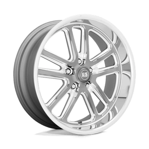 US MAG U130 BULLET Textured Gunmetal W/ Mill Edge 20x8 +1 5x127mm 78.1mm - Wheelwiz