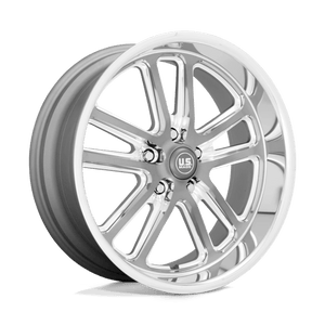 US MAG U130 BULLET Textured Gunmetal W/ Mill Edge 20x9.5 +1 5x114.3mm 72.6mm - Wheelwiz