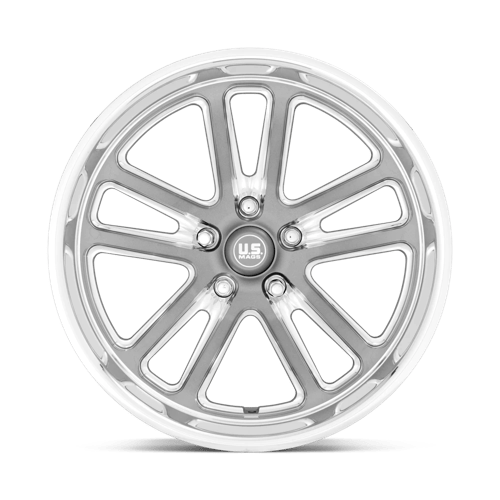US MAG U130 BULLET Textured Gunmetal W/ Mill Edge 20x8 +1 5x120.65mm 72.6mm - Wheelwiz