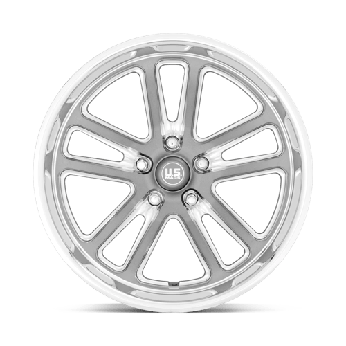 US MAG U130 BULLET Textured Gunmetal W/ Mill Edge 20x9.5 +1 5x120.65mm 72.6mm - Wheelwiz