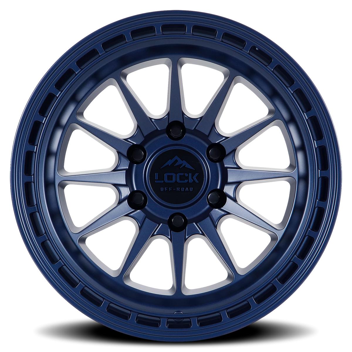 Lock Offroad Baja Matte Blue 17x9 +12 5x127mm 71.5mm