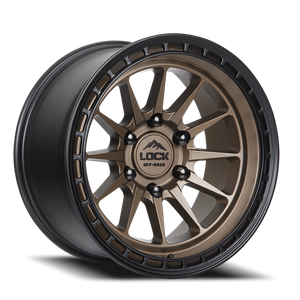 Lock Offroad Baja Matte Desert Bronze W/ Matte Black Ring 17x8 +40 5x114.3mm 73.1mm