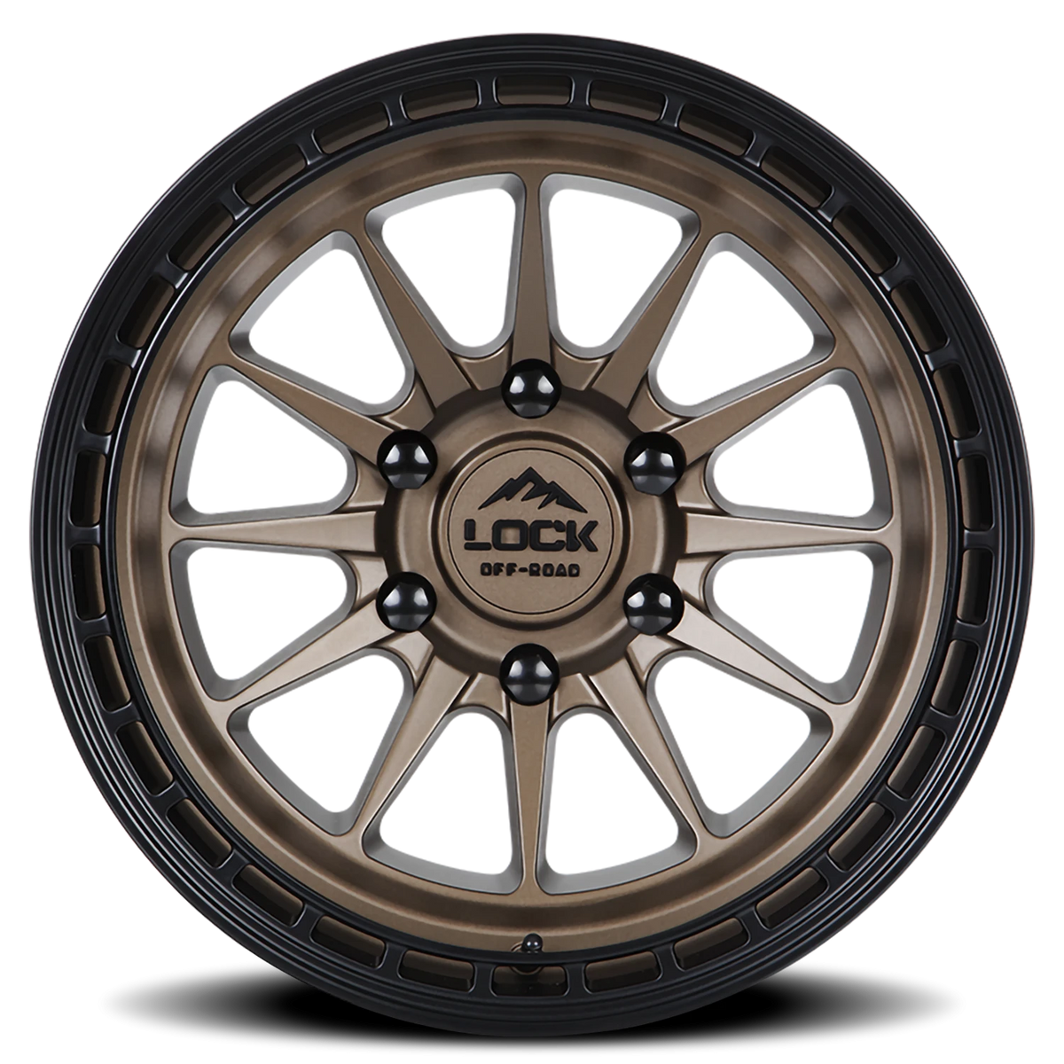 Lock Offroad Baja Matte Desert Bronze W/ Matte Black Ring 17x9 0 6x139.7mm 106.2mm