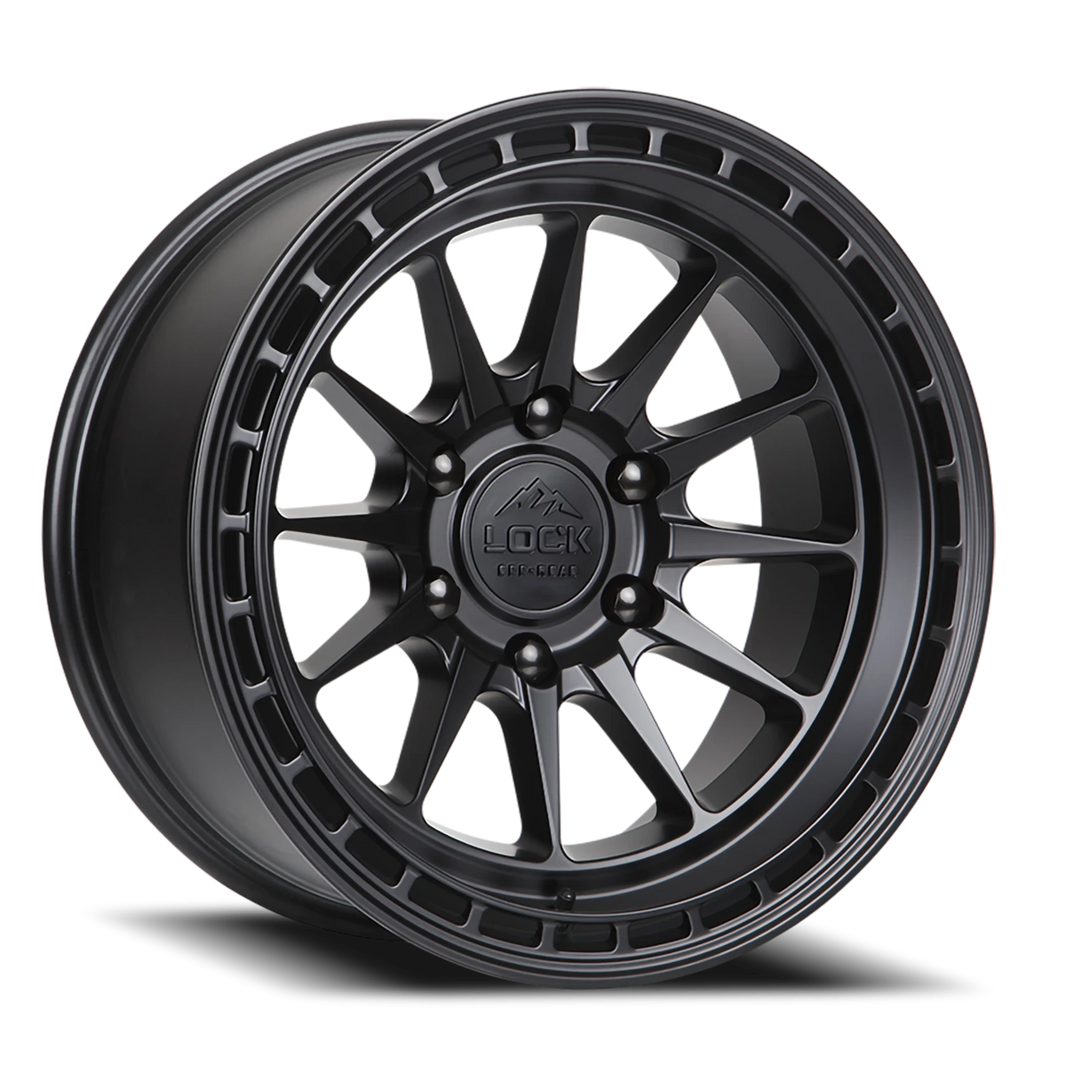 Lock Offroad Baja Matte Black W/ Matte Black Ring 17x9 0 5x127mm 71.6mm