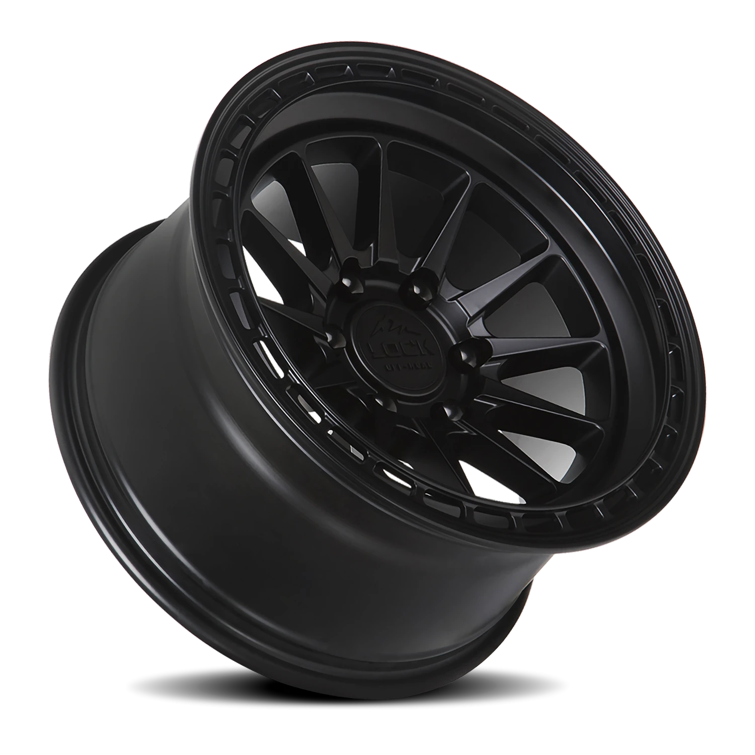 Lock Offroad Baja Matte Black W/ Matte Black Ring 17x8 +40 5x127mm 78.1mm - Wheelwiz