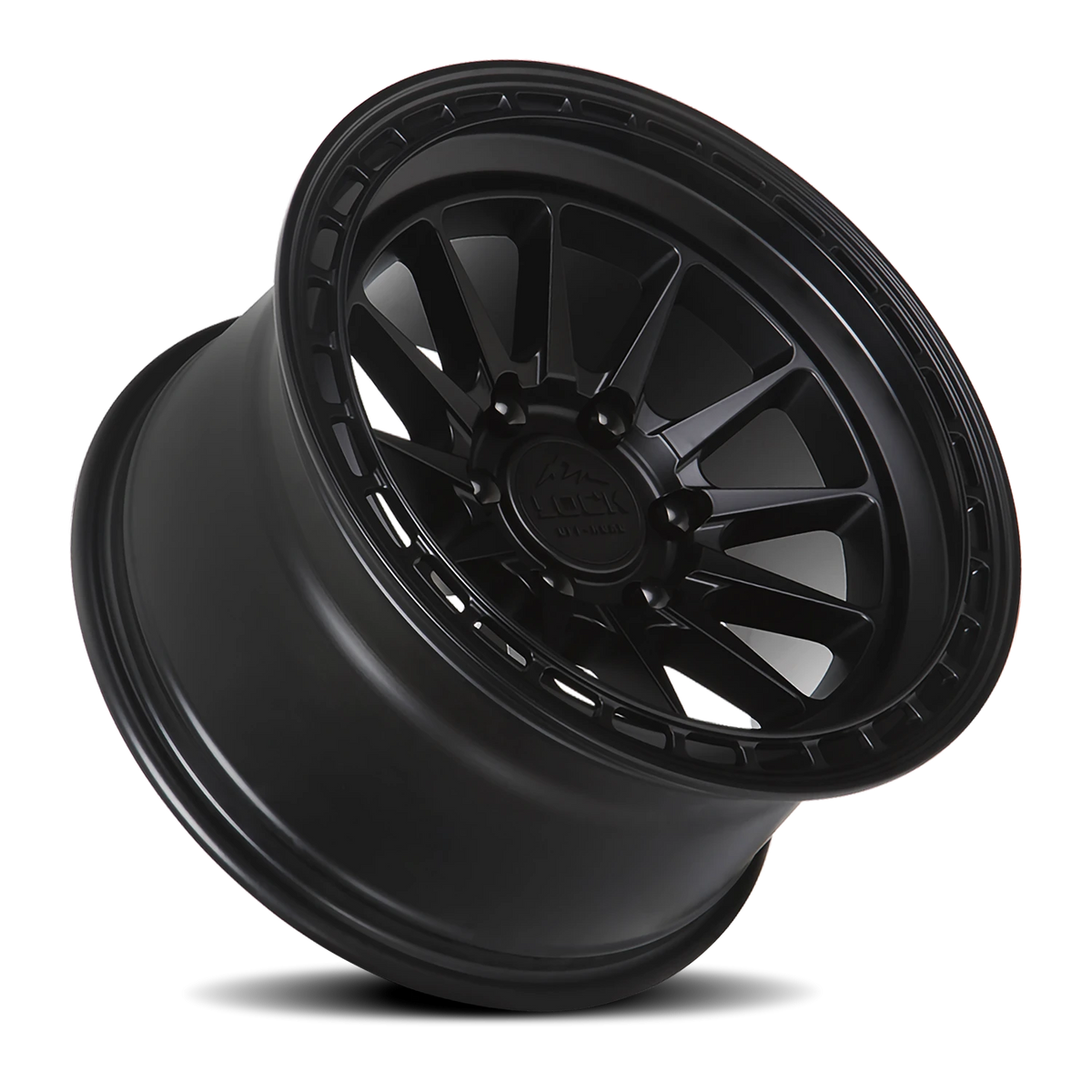 Lock Offroad Baja Matte Black W/ Matte Black Ring 17x9 -12 6x135mm 87.1mm