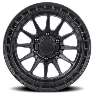 Lock Offroad Baja Matte Black W/ Matte Black Ring 17x9 -12 6x135mm 87.1mm