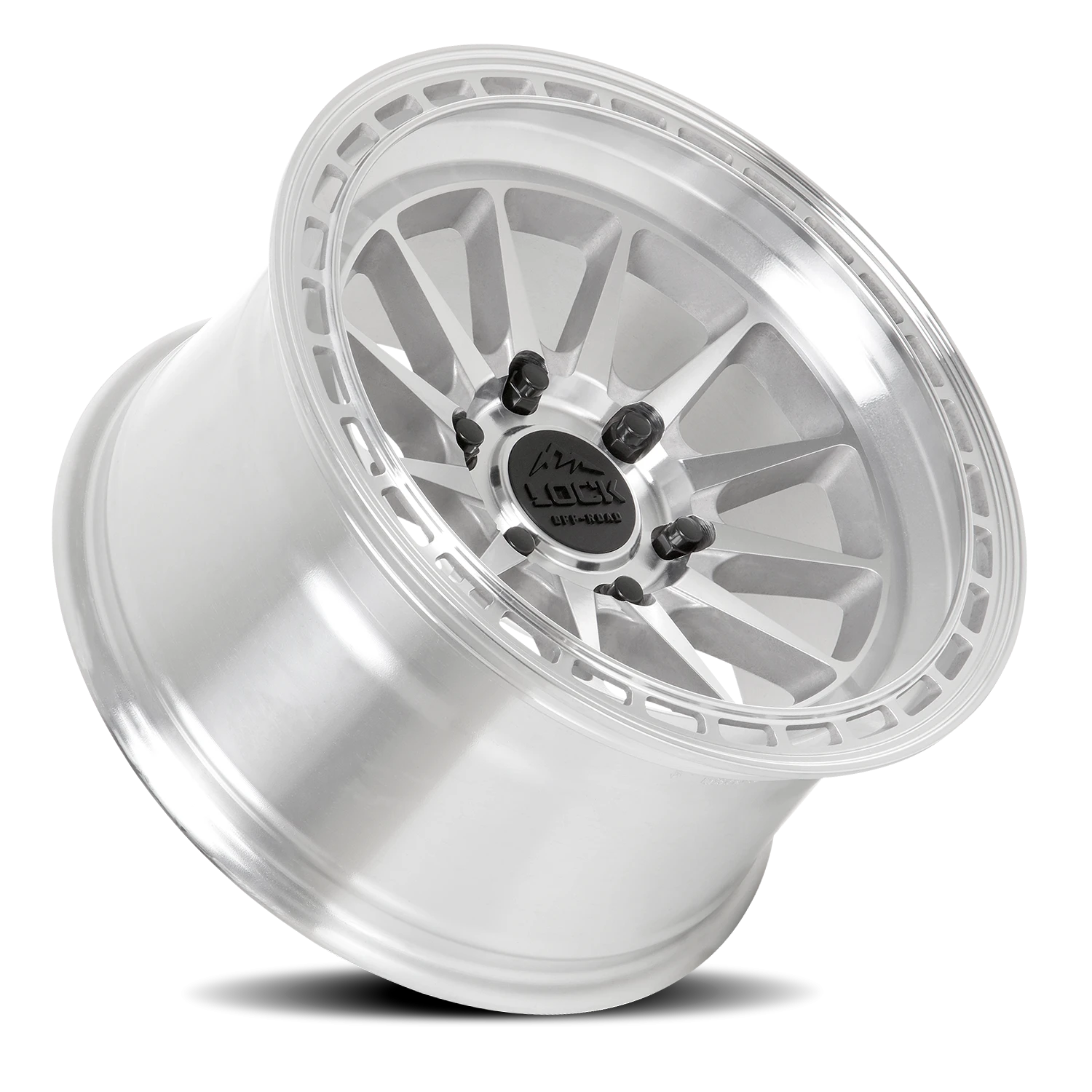 Lock Offroad Baja Machined Silver W/ Clear Coat 17x8 +40 5x114.3mm 73.1mm - Wheelwiz