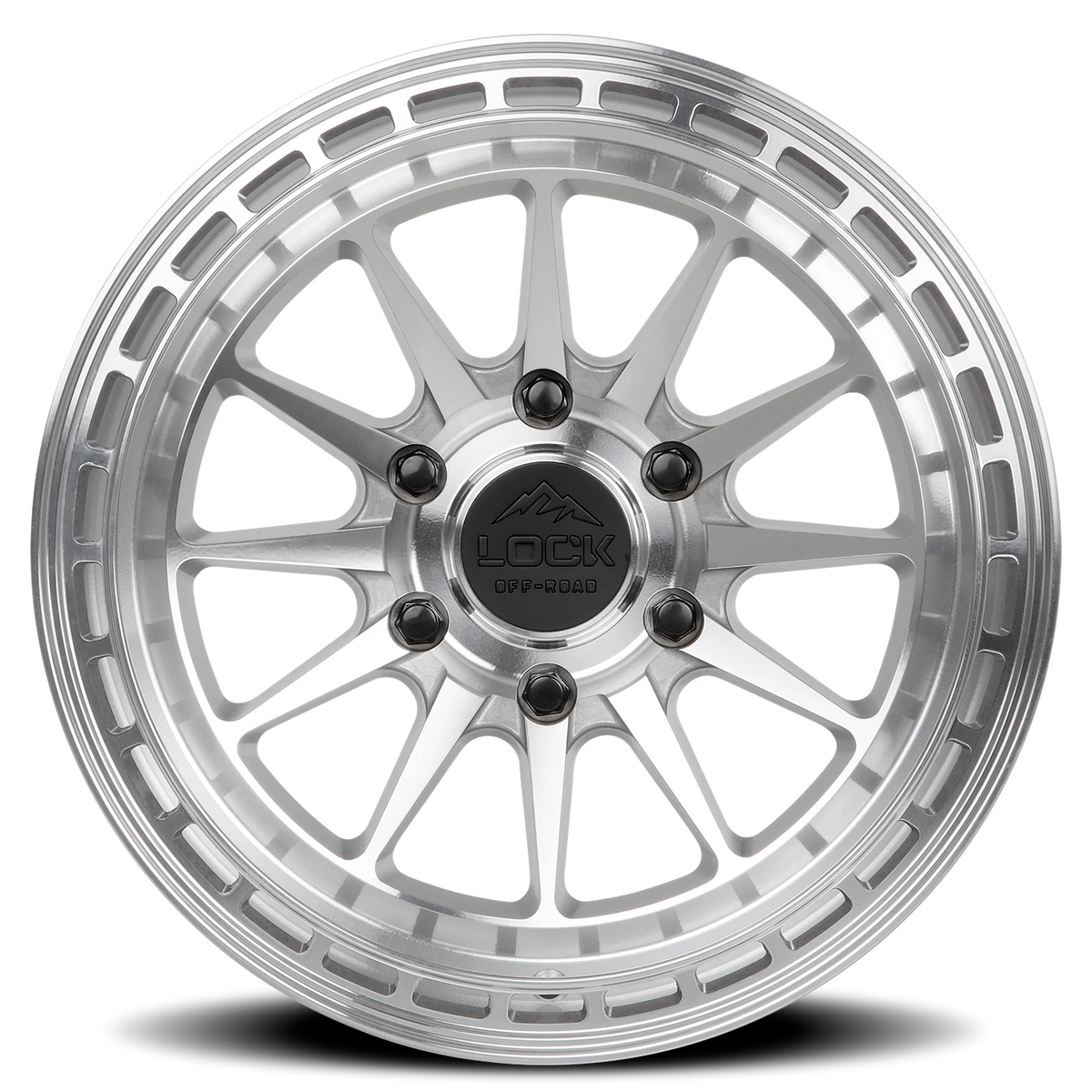 Lock Offroad Baja Machined Silver W/ Clear Coat 17x9 -12 6x135mm 87.1mm