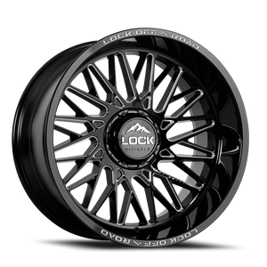 Lock Offroad Bandit Gloss Black W/ Milling 22x10 -18 5x127|5x139.7mm 87.1mm
