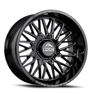 Lock Offroad Bandit Gloss Black W/ Milling 22x12 -44 6x135|6x139.7mm 106.2mm