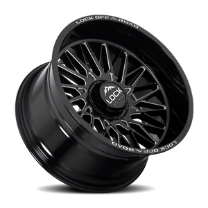 Lock Offroad Bandit Gloss Black W/ Milling 22x12 -44 6x135|6x139.7mm 106.2mm