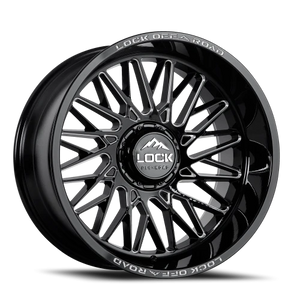 Lock Offroad Bandit Gloss Black W/ Milling 20x10 -18 8x165.1mm 125.2mm