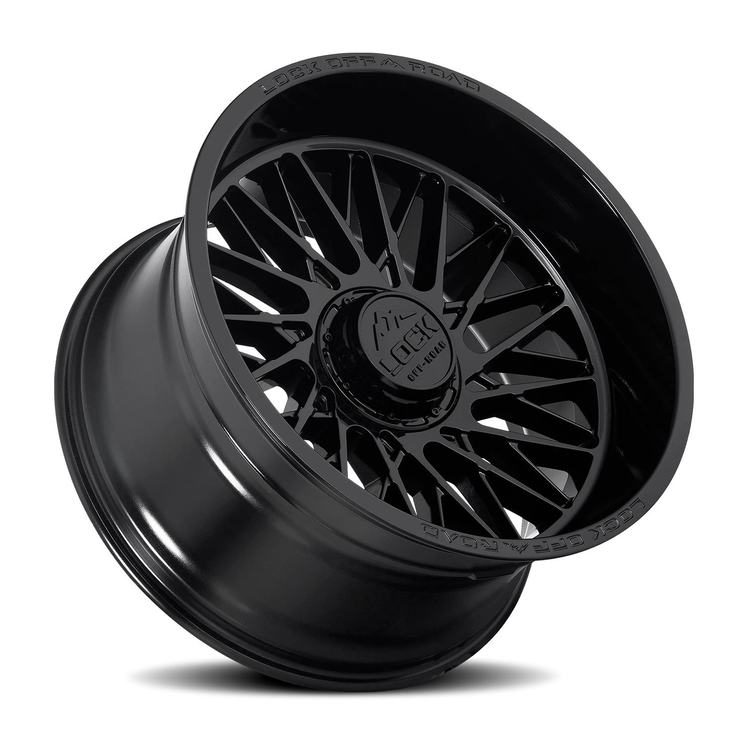 Lock Offroad Bandit Gloss Black 20x10 -18 5x127|5x139.7mm 87.1mm - Wheelwiz