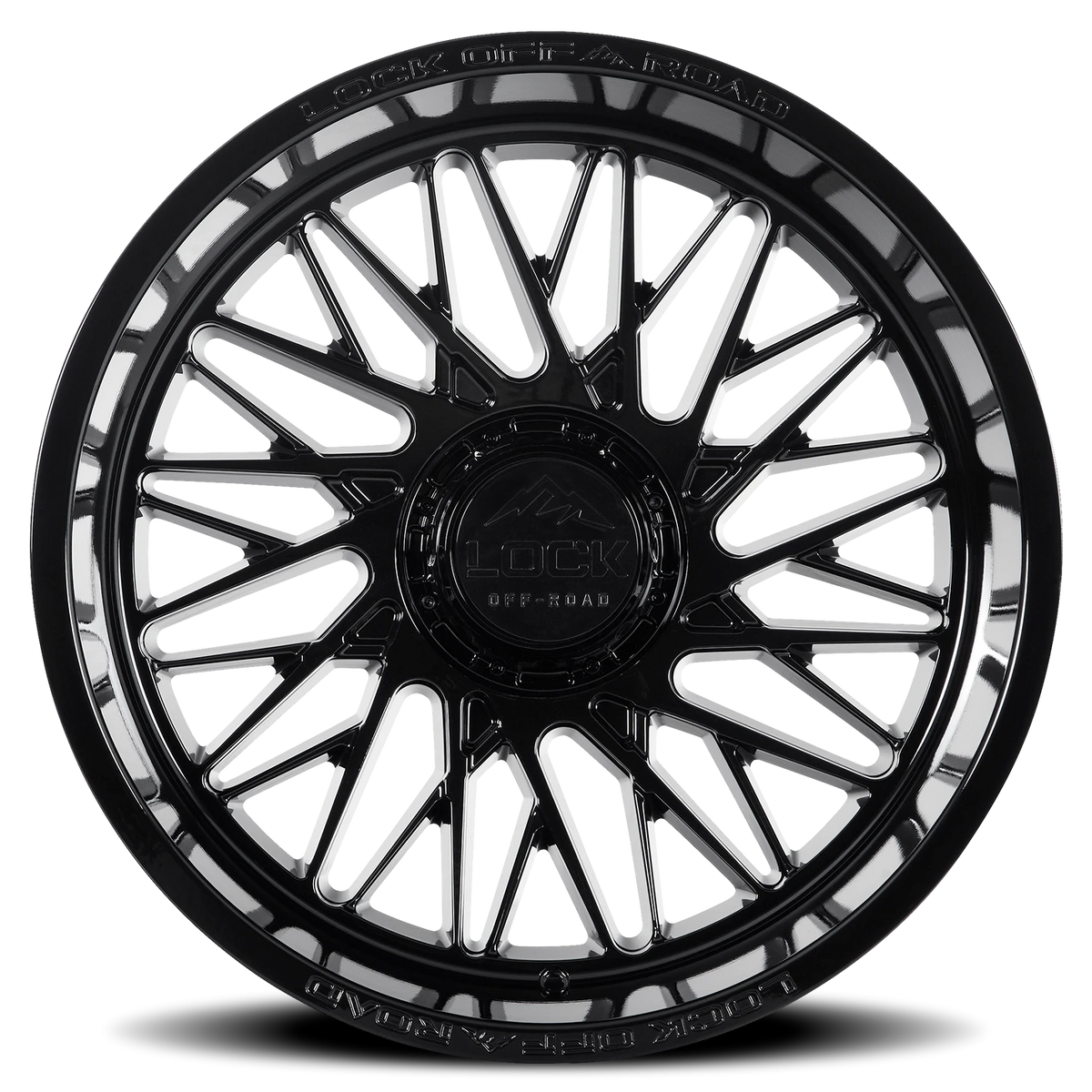 Lock Offroad Bandit Gloss Black 22x12 -44 5x127|5x139.7mm 87.1mm