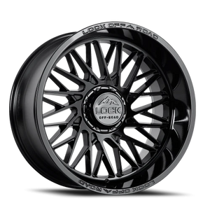 Lock Offroad Bandit Gloss Black 20x9 +1 8x165.1mm 125.2mm
