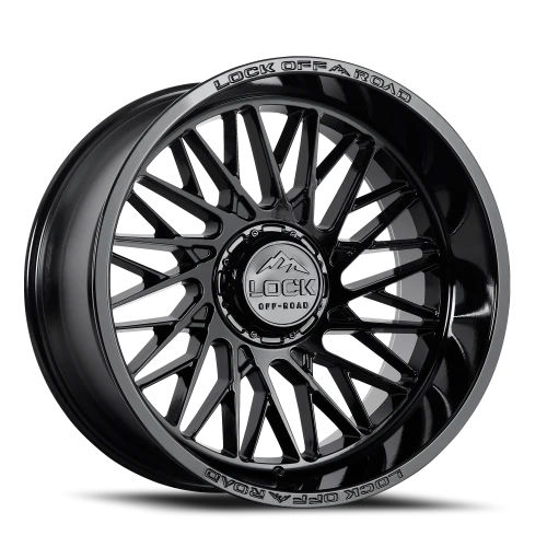 Lock Offroad Bandit Gloss Black 20x10 -18 8x180mm 124.3mm