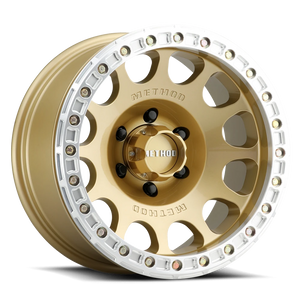 Method Race Wheels Beadlock MR105 Gold 17x9 -38 5x127mm 71.5mm - Wheelwiz