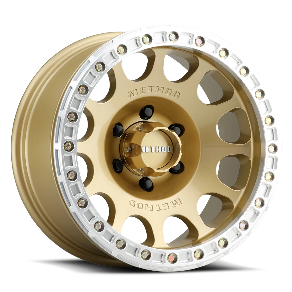 Method Race Wheels Beadlock MR105 Gold 17x9 -38 6x139.7mm 108mm