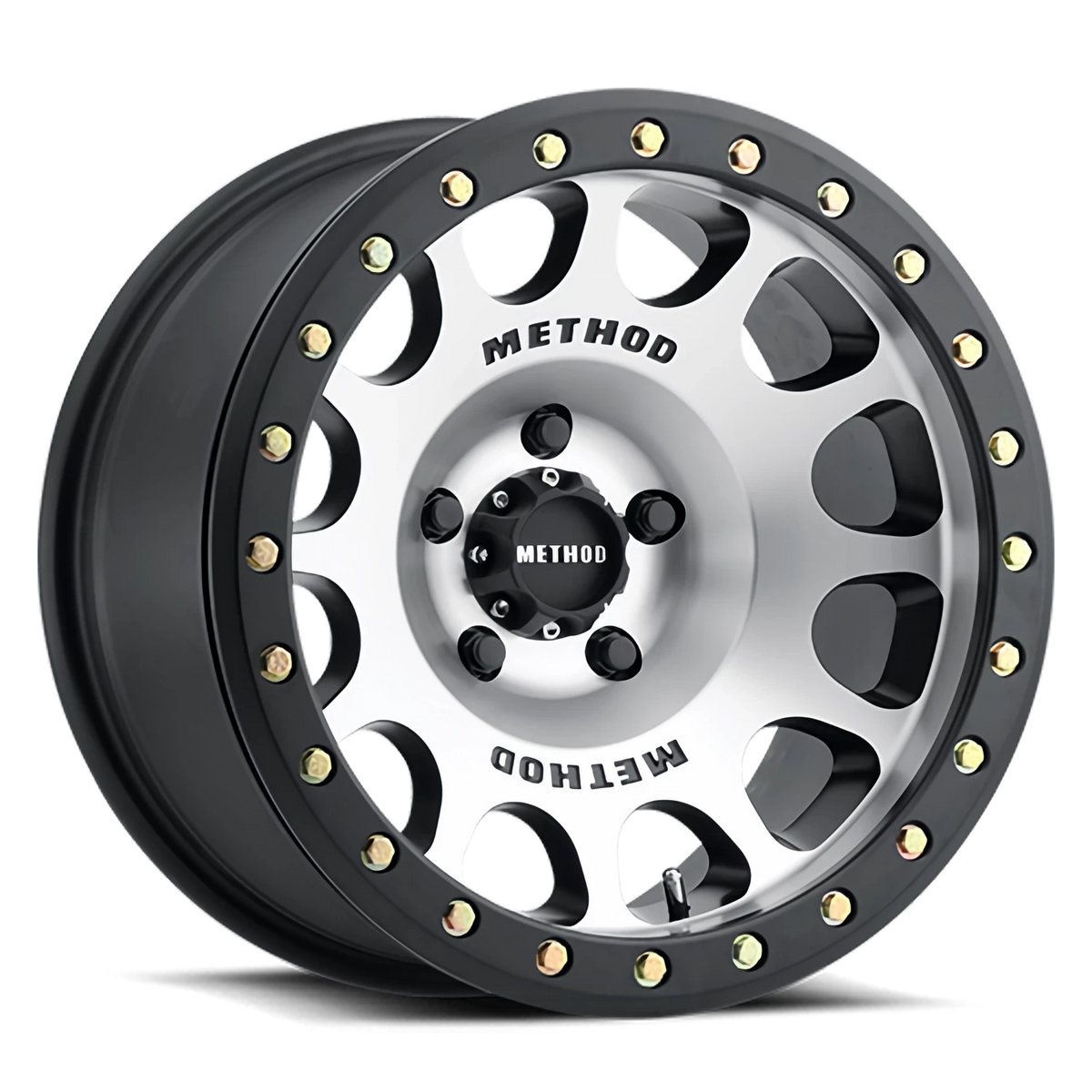 Method Race Wheels Beadlock MR105 Matte Black W/ Machined Face 17x9 -38 5x127mm 71.5mm