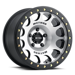 Method Race Wheels Beadlock MR105 Matte Black W/ Machined Face 17x9 -38 5x127mm 71.5mm - Wheelwiz