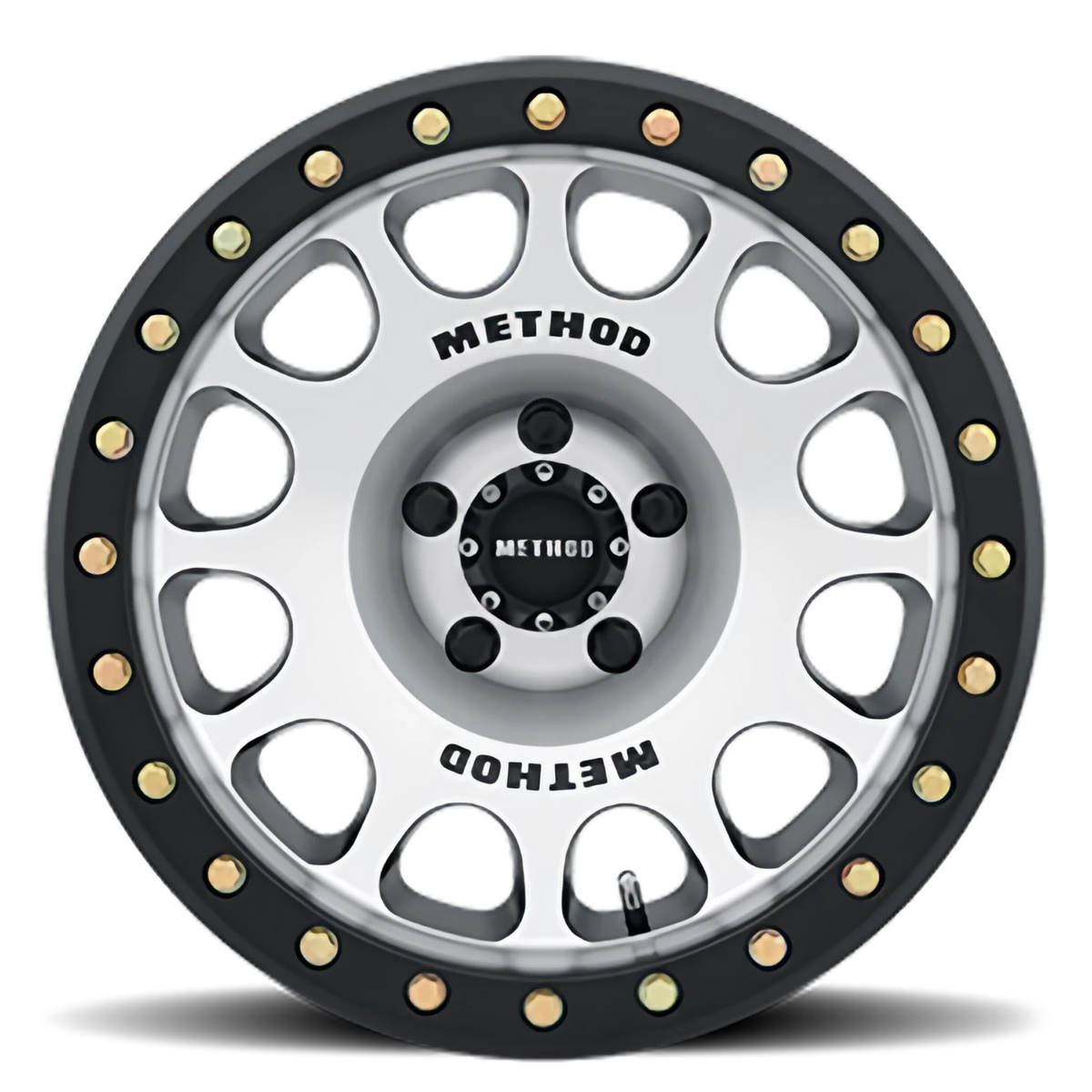 Method Race Wheels Beadlock MR105 Matte Black W/ Machined Face 17x9 -38 5x127mm 71.5mm