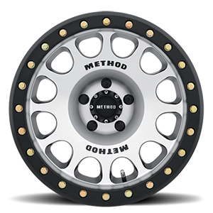 Method Race Wheels Beadlock MR105 Matte Black W/ Machined Face 17x9 -38 5x127mm 71.5mm - Wheelwiz