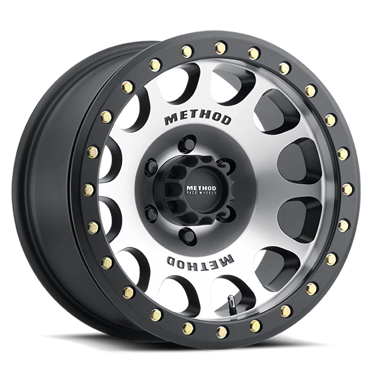 Method Race Wheels Beadlock MR105 Matte Black W/ Machined Face 17x9 -38 6x139.7mm 108mm