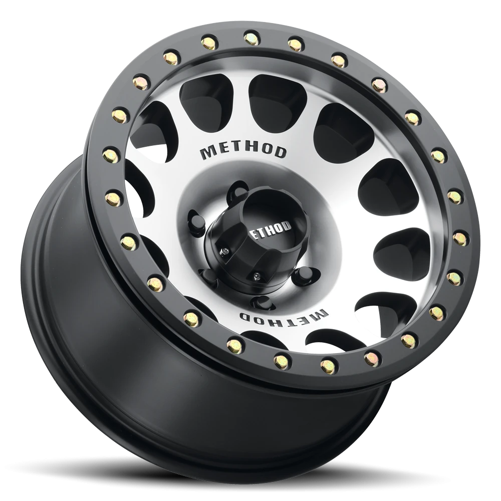 Method Race Wheels Beadlock MR105 Matte Black W/ Machined Face 17x9 -38 6x139.7mm 108mm