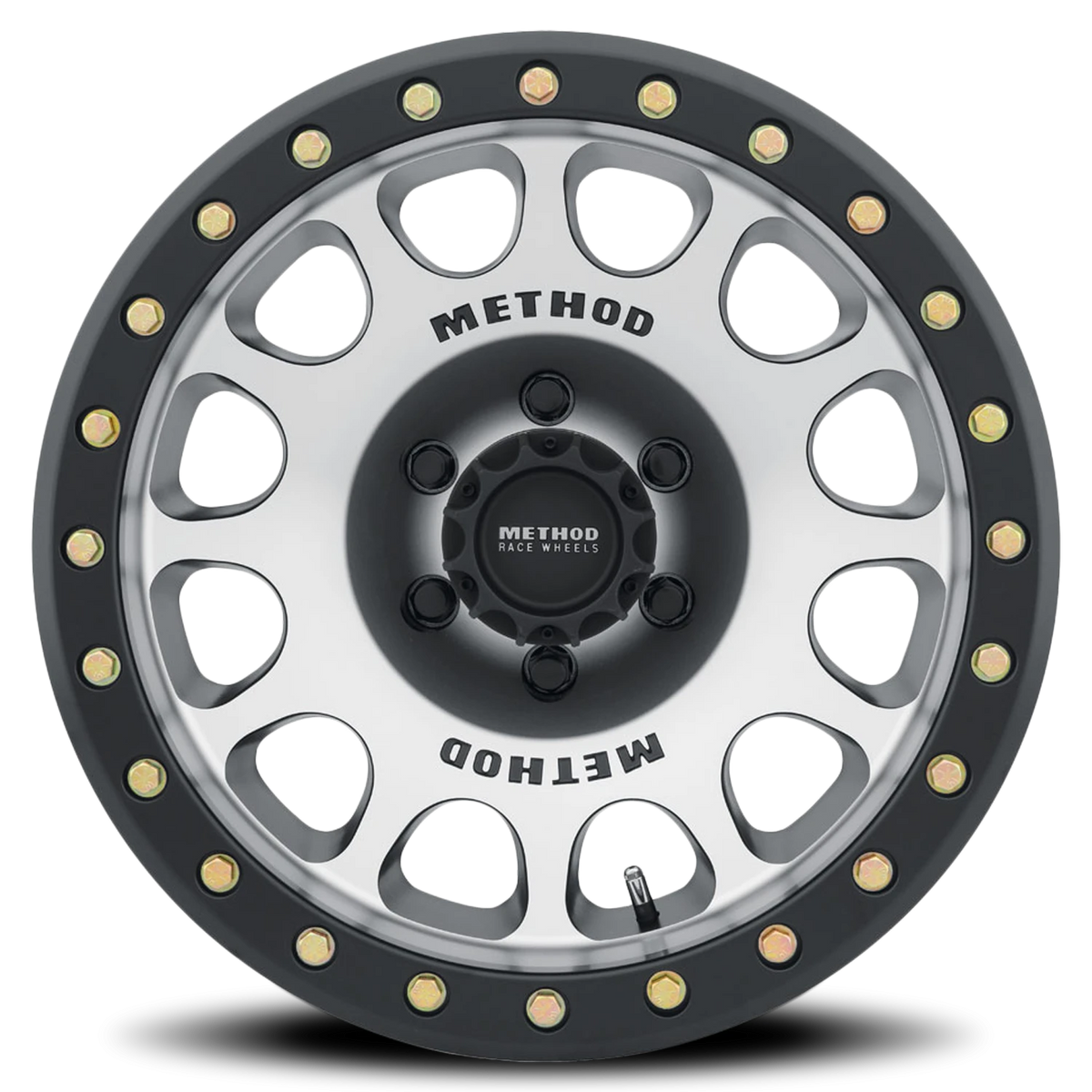 Method Race Wheels Beadlock MR105 Matte Black W/ Machined Face 17x9 -38 6x139.7mm 108mm