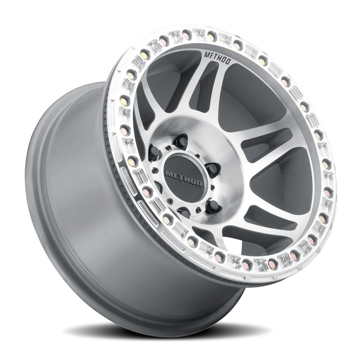 Method Race Wheels Beadlock MR106 Machined W/ Clear Coat 17x9 -44 6x139.7mm 108mm