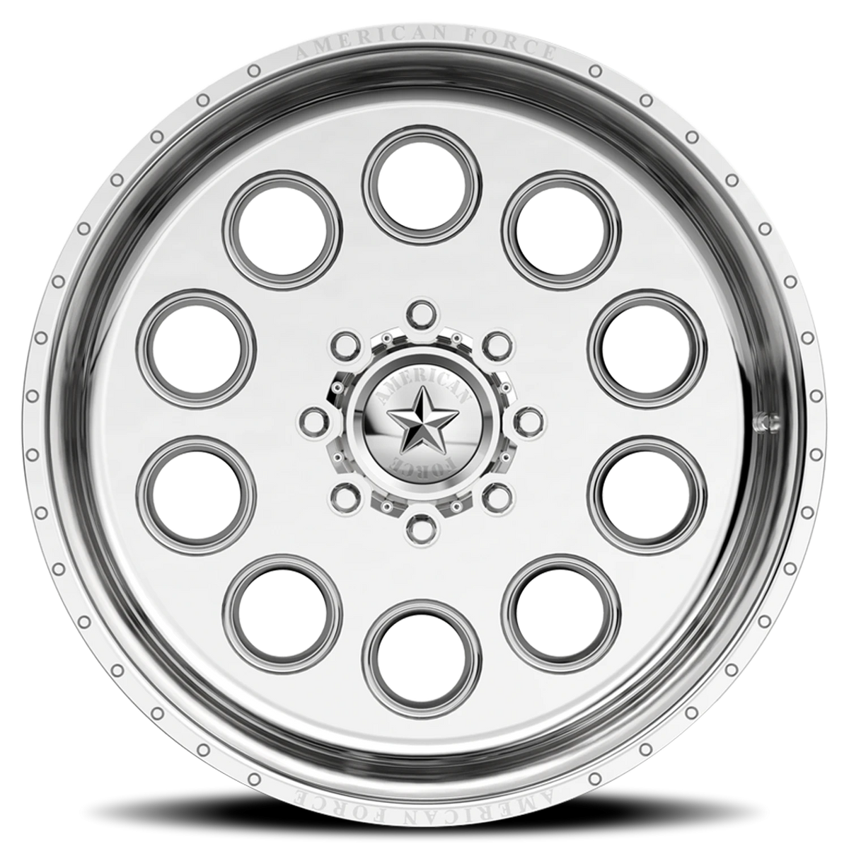 American Force F09 Big Ten SS Polished 20x9 0 8x165.1mm 122mm - Wheelwiz