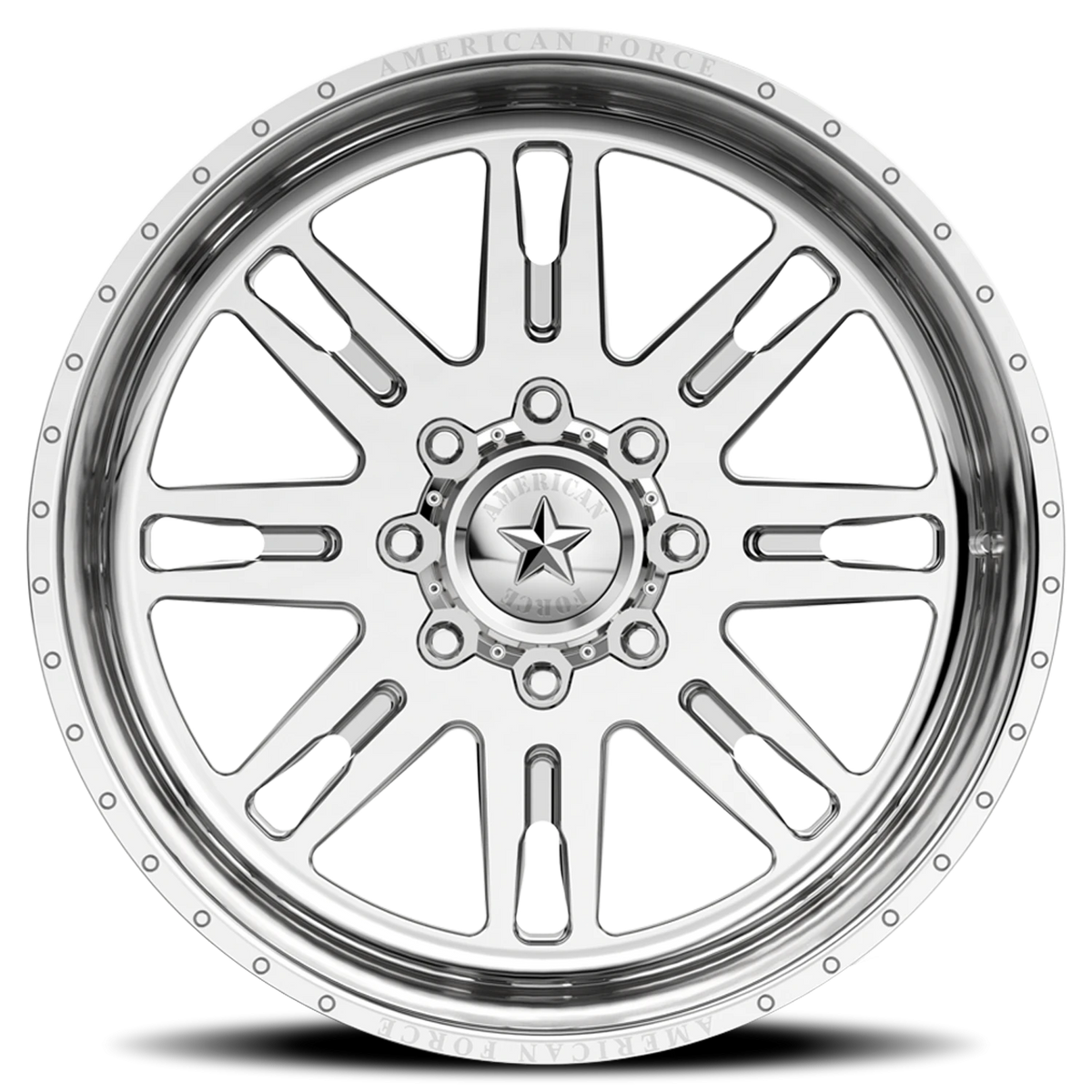 American Force H32 Bishop SS Polished 22x14 -73 8x170mm 125mm - Wheelwiz
