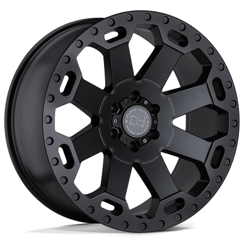 Black Rhino WARLORD Matte Black 17x8 +35 5x120mm 76.1mm