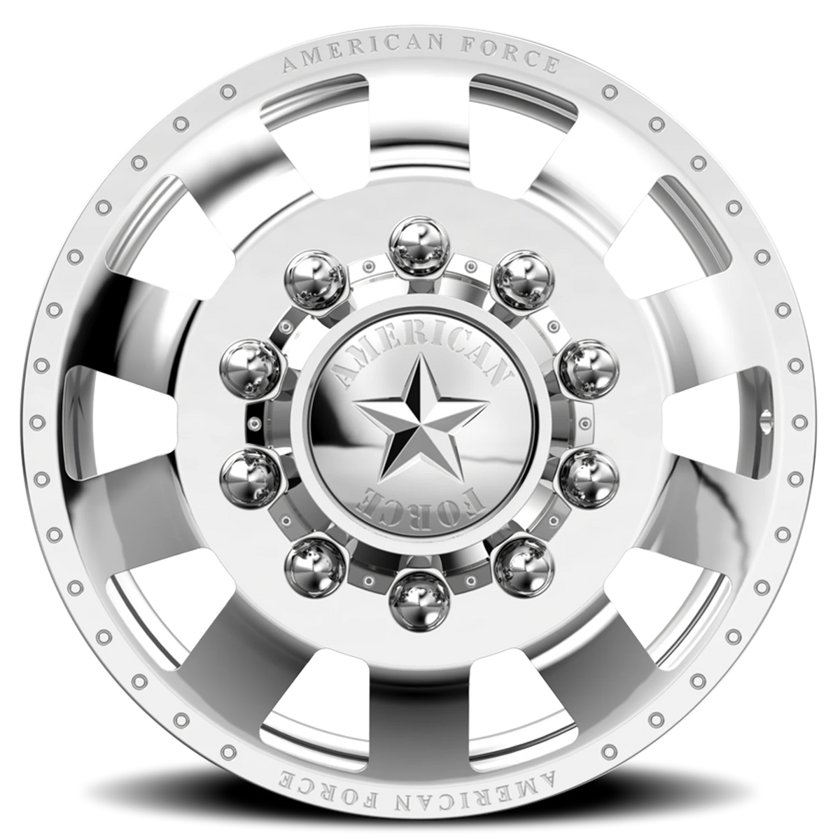 American Force 23 Bolt DRW Polished 24x8.25 +169 10x225mm 170mm - Wheelwiz