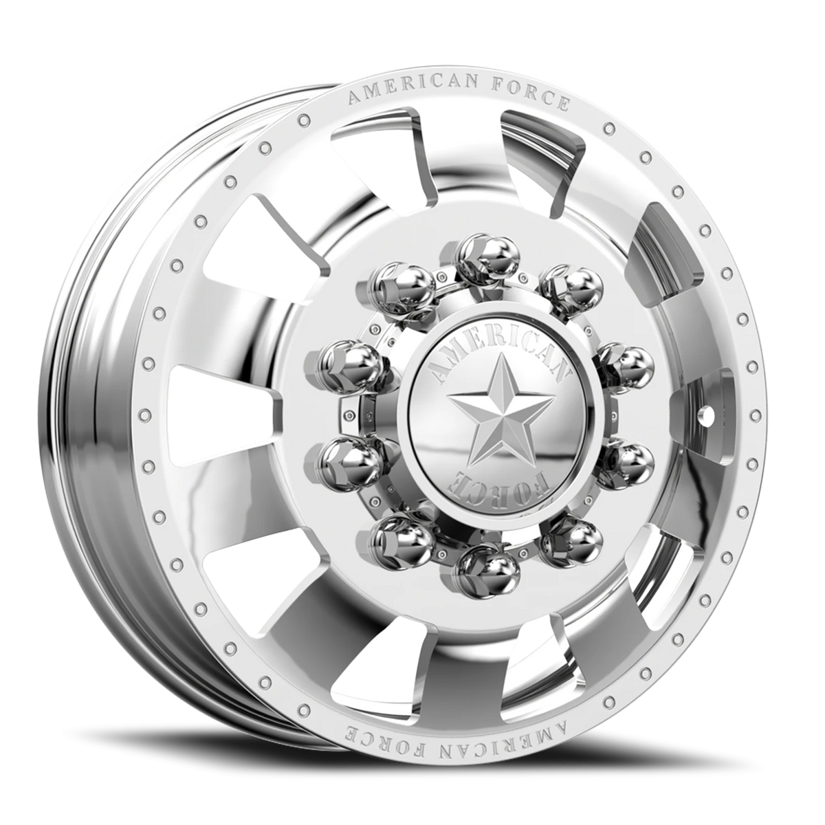 American Force 23 Bolt DRW Polished 24x8.25 +169 8x225mm 170mm - Wheelwiz