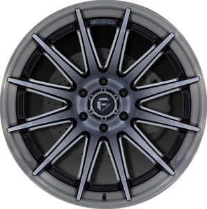 Fuel Offroad FC403 BURN Gloss Black With Brushed Gray Tint Face & Lip 22x10 -18 5x127mm 71.5mm