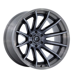 Fuel Offroad FC403 BURN Gloss Black With Brushed Gray Tint Face & Lip 22x10 -18 5x127mm 71.5mm