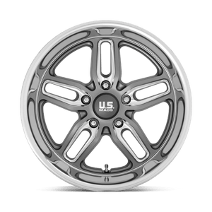 US MAG U129 CTEN Matte Gun Metal Milled 20x8.5 +7 5x120.65mm 72.6mm - Wheelwiz
