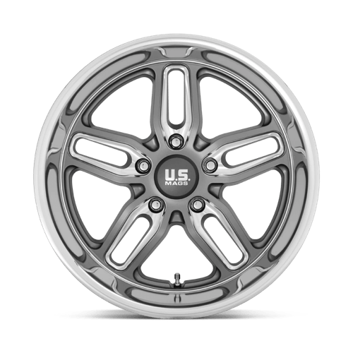 US MAG U129 CTEN Matte Gun Metal Milled 18x8 +1 5x120.65mm 72.6mm - Wheelwiz