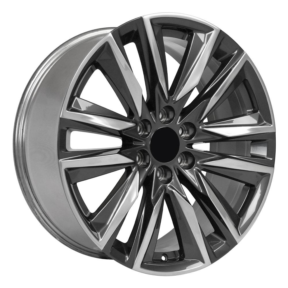 OE Wheels Replica CA91 Gunmetal with Polished Face 22x9.0 +28 6x139.7mm 78.1mm
